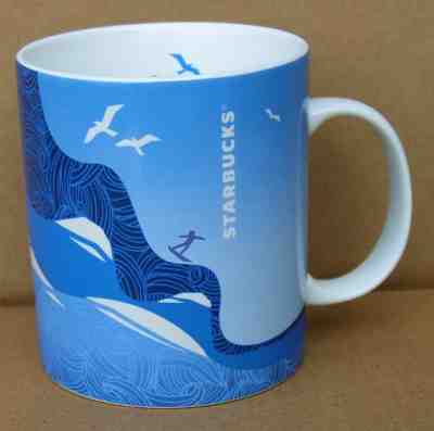 STARBUCKS COFFEE MUG SOUTH KOREA 2014 BUSAN MARINE ARTSY MUG NEW UNUSED WITH SKU - Sold on eBay Apr, 5th 2019 for $14.99
