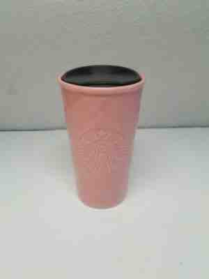 Starbucks  2016 Pink Ceramic Travel Mug Tumbler 10 fl oz Cup NICE! - Sold on eBay Apr, 9th 2019 for $9.99