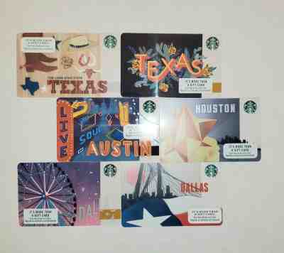 Starbucks "Texas, Austin, Dallas, Houston" Gift Cards...Never Swiped - Sold on eBay Apr, 8th 2019 for $8.80