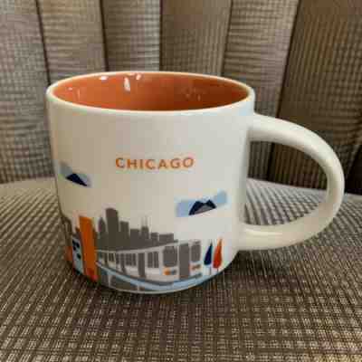 STARBUCKS 14 oz YOU ARE HERE MUG CHICAGO  -"L"  & ICONS - dated 2015 - Sold on eBay Apr, 9th 2019 for $18.50