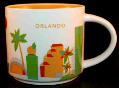 Starbucks Coffee YAH mug 2017 ORLANDO FLORIDA You Are Here Cup 14 oz - Sold on eBay Apr, 4th 2019 for $17.95
