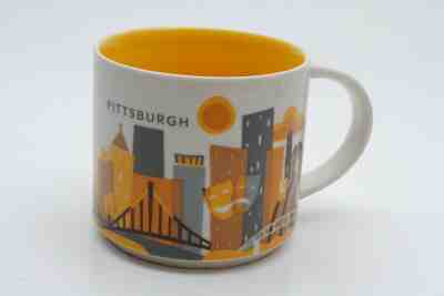 2014 Starbucks Pittsburgh You Are Here Collection Coffee Cup Mug Yellow - Sold on eBay Apr, 6th 2019 for $12.99