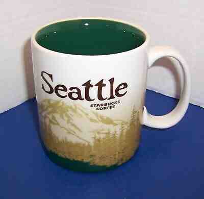 2009 Starbucks Seattle Coffee Mug (16 oz) Icon Collector’s Series Mt. Rainier - Sold on eBay Apr, 7th 2019 for $24.00