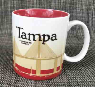 STARBUCKS TAMPA Mug 2009 City Collector Series Bridge Skyline Coffee Cup Florida - Sold on eBay Apr, 8th 2019 for $39.95