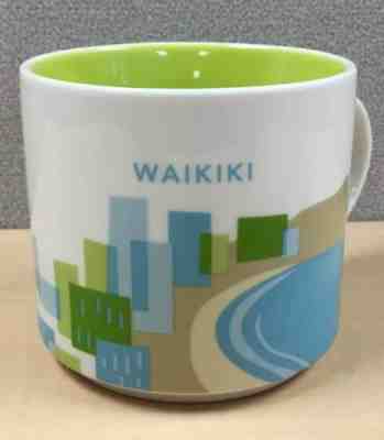 STARBUCKS Waikiki Mug YAH "You Are Here" Collection Hawaii Diamond Head 14 oz - Sold on eBay Apr, 7th 2019 for $9.99