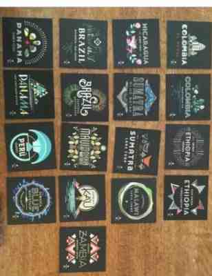 Huge Starbucks Reserve Taster Tasting Cards Lot International, Old Squares, Rare