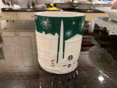 NEW Starbucks 2015 PARIS Christmas Green relief 18 oz mug - Sold on eBay Apr, 16th 2019 for $65.00