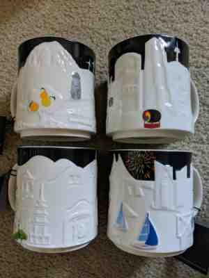 Starbucks Relief Mug Cup South Korea Seoul Jeju Busan Gyeongju Rare 4pcs - Sold on eBay Apr, 15th 2019 for $99.00