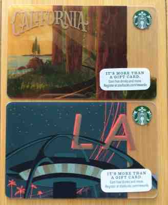 STARBUCKS COFFEE LAX Los Angeles airport CALIFORNIA redwoods Gift Cards - Sold on eBay Apr, 16th 2019 for $1.75