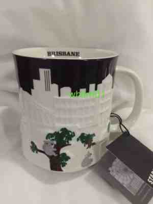 Starbucks Brisbane Relief Mug Koala Tree Bridge Australia Black Skyline - Sold on eBay Apr, 14th 2019 for $99.99
