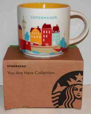 NEW STARBUCKS COPENHAGEN DENMARK COFFEE 14 OZ CERAMIC YOU ARE HERE YAH MUG SKU - Sold on eBay Apr, 6th 2019 for $35.00