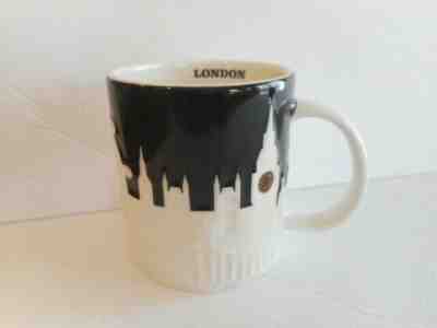 Starbucks Collector Series 2011 London Big Ben Black & White Relief Coffee Mug  - Sold on eBay Apr, 10th 2019 for $28.00