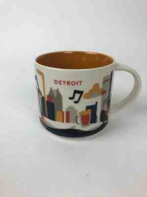 Starbucks Detroit Coffee Mug Cup "You Are Here" Collection 2013  - Sold on eBay Apr, 15th 2019 for $9.49