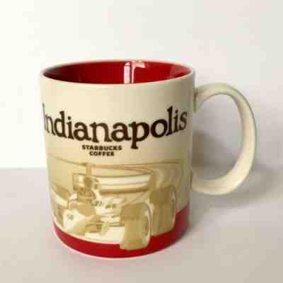 Indianapolis Starbucks Mug Red City Collector Icon Race Car Speeding Raceway  - Sold on eBay Apr, 11th 2019 for $9.99