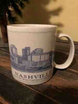 2008 Starbucks 18 Oz. Nashville Mug Architecture Blue And White - Sold on eBay Apr, 14th 2019 for $9.00