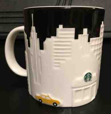 Starbucks New York City Relief Mug Cup 3D Black White NYC New 16 Oz DISCONTINUED - Sold on eBay Apr, 14th 2019 for $14.99