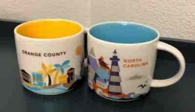 Retired Starbucks North Carolina & Orange County Coffee Mug “You Are Here” 14oz - Sold on eBay Apr, 11th 2019 for $20.00
