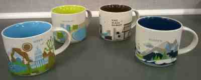 Starbucks You Are Here YAH Coffee Mugs Lot Pikes Place Utah Waikiki Alaska - Sold on eBay Apr, 17th 2019 for $40.00
