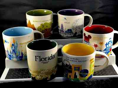 DISNEY STARBUCKS YAH MUGS MAGIC ANIMAL KINGDOM EPCOT HOLLYWOOD SET V1 4+2 BONUS  - Sold on eBay Apr, 10th 2019 for $225.00