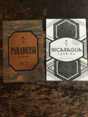 Starbucks Reserve  Tasting Card Micro Lot Nicaragua Laurina And Paradeisi II - Sold on eBay Apr, 15th 2019 for $35.00