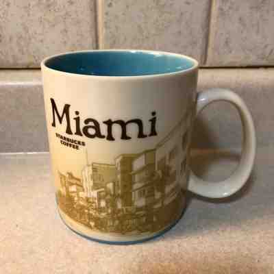 New Starbucks 2009 MIAMI Florida Porcelain coffee cup city mug 14oz - Sold on eBay Apr, 22nd 2019 for $35.00
