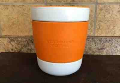 Starbucks 2009 Orange Rubber Sleeve No Handle 12 Oz Cup - Sold on eBay Apr, 22nd 2019 for $15.99