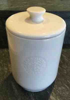 Rare 2009 Starbucks Coffee Company Canister White Bone China Ceramic Cookie Jar - Sold on eBay Apr, 22nd 2019 for $27.30