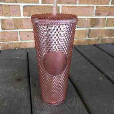 Starbucks 2019 Rose Gold Pink Radiant Sparkling Jeweled 24oz Tumbler - Sold on eBay Apr, 23rd 2019 for $44.90