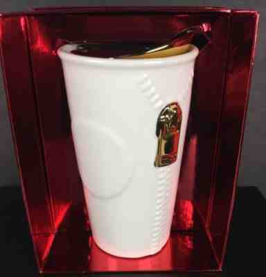 Starbucks Cup Mug Tumbler Zipper Ceramic Gold double wall travel New 10 oz - Sold on eBay Apr, 23rd 2019 for $45.00