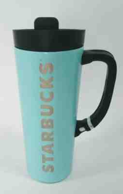 Starbucks Mint Green Stainless Steel Tumbler Clip Handle 16 Oz Double Wall - Sold on eBay Apr, 23rd 2019 for $21.00
