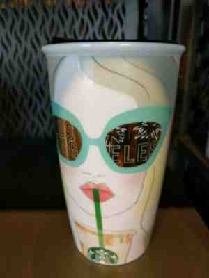 STARBUCKS LOS ANGELES TRAVELER CERAMIC TUMBLER 12 OZ. - Sold on eBay Apr, 23rd 2019 for $29.99