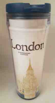 STARBUCKS Coffee City Mug To Go Travel Tumbler 12oz LONDON Big Ben Tower Bridge - Sold on eBay Apr, 20th 2019 for $19.96