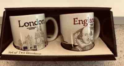 Starbucks Set Of 2 Demitasse Cups Mugs England London Boxed New - Sold on eBay Apr, 19th 2019 for $28.99
