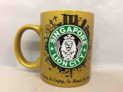 Singapore Lion City Starbucks Look-a-like Mug Dream Visions Gold - Sold on eBay Apr, 22nd 2019 for $0.99