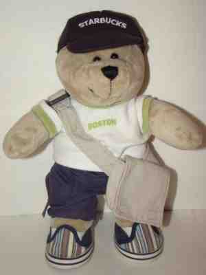 Rare 2008 STARBUCKS Special Edition BOSTON Plush 10" Bearista Delivery Bear - Sold on eBay Apr, 19th 2019 for $14.39