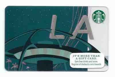 2015 Starbucks Card ~ Los Angeles Airport LAX ~ Theme Building - Sold on eBay Apr, 19th 2019 for $4.50