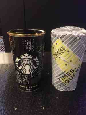 Starbucks New York City NYC Times Square Broadway Ceramic Tumbler Traveler Mug - Sold on eBay Apr, 22nd 2019 for $48.88