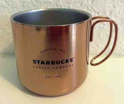 NWT 2016 STARBUCKS MUG Seattle COPPER Camping Mule 12 oz. wire handle - Sold on eBay Apr, 23rd 2019 for $14.00