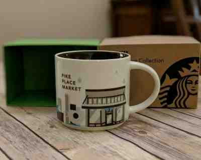 PIKE PLACE MARKET SEATTLE Starbucks Mug Brown You Are Here YAH Collection BOXED - Sold on eBay Apr, 21st 2019 for $12.49