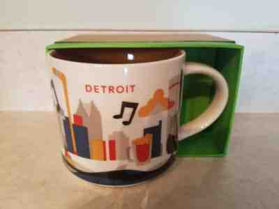 Starbucks Detroit YAH You Are Here 14oz Mug DISCONTINUED - NEW IN BOX - Sold on eBay Apr, 21st 2019 for $20.95