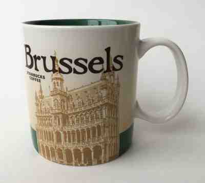 Starbucks Coffee 2013 Global Icon Series Brussels Mug Cup 16oz Thailand Green - Sold on eBay Apr, 20th 2019 for $46.50