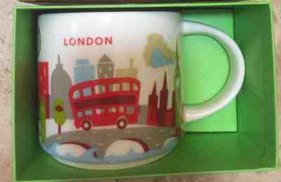 Starbucks London Mug YAH Tower Bridge Thames Big Ben You Are Here England  - Sold on eBay Apr, 17th 2019 for $54.99