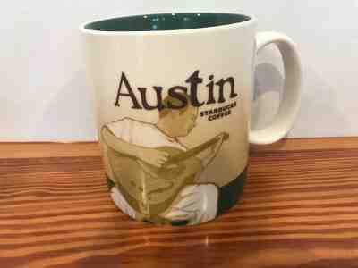 Starbucks Global Collector Series Mug Austin City Guitar 16 oz 2010 Texas  - Sold on eBay Apr, 19th 2019 for $17.50