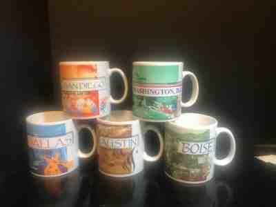 STARBUCKS 1999 AUSTIN BOISE DALLAS SAN DIEGO WASHINGTON 20 0Z.MUGS - Sold on eBay Mar, 26th 2019 for $59.00
