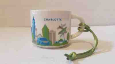 NEW Starbucks 2 oz YOU ARE HERE Charlotte, NC Mini Coffee Mug Cup Ornament  - Sold on eBay Apr, 5th 2019 for $19.00