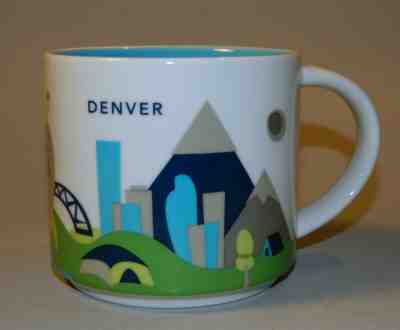 Starbucks DENVER YAH You Are Here Mug 2015 NEW Condition No Box 14oz. - Sold on eBay Apr, 21st 2019 for $20.00
