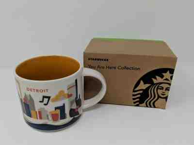 Starbucks You Are Here Coffee Mug Cup 14 oz Detroit Michigan Edition - Sold on eBay Apr, 17th 2019 for $7.99