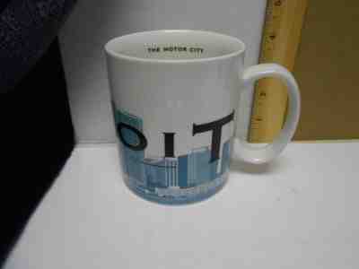 2002 STARBUCKS DETROIT 18 OZ MUG SKYLINE SERIES 1 BARISTA  - Sold on eBay Apr, 13th 2019 for $24.95