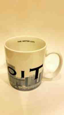 2002 STARBUCKS DETROIT 18 OZ MUG SKYLINE SERIES 1 BARISTA  - Sold on eBay Apr, 10th 2019 for $7.80