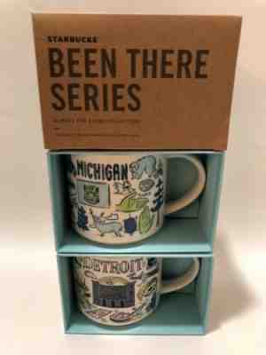 MICHIGAN / DETROIT STARBUCKS BEEN THERE SERIES 14 OZ MUGS (2), NEW IN BOX - Sold on eBay Apr, 3rd 2019 for $50.00